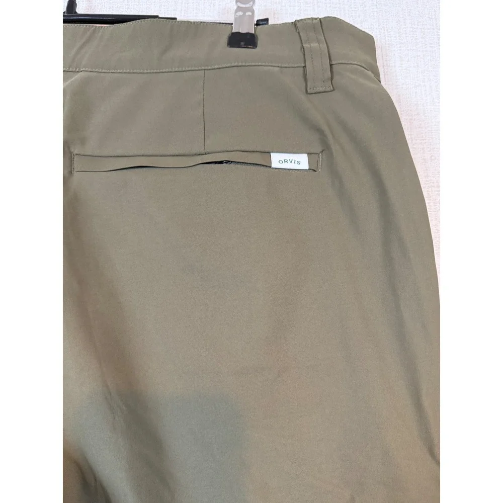 Orvis Trek Pant Men 38x30 Kalamata Green Water Repellent Stretch Hiking Gorpcore